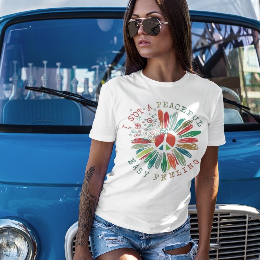 Peaceful easy feeling on a unisex tshirt
